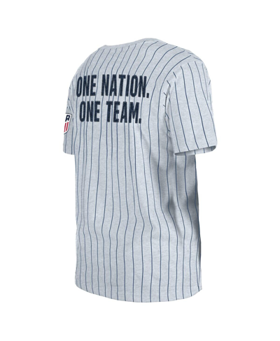 New Era Men's 5th & Ocean By  Gray Distressed Usmnt Throwback Mesh Jersey T-shirt In Gray