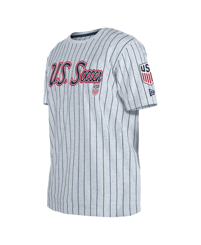 New Era Men's 5th & Ocean By  Gray Distressed Usmnt Throwback Mesh Jersey T-shirt In Gray