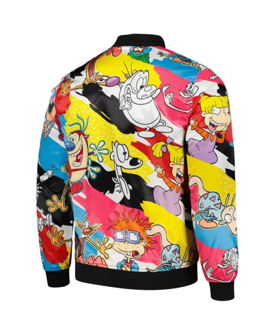 Shop Freeze Max Men's  Nickelodeonâ Retro Graphic Satin Full-snap Jacket In Pink