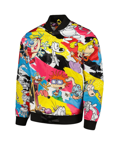 Shop Freeze Max Men's  Nickelodeonâ Retro Graphic Satin Full-snap Jacket In Pink