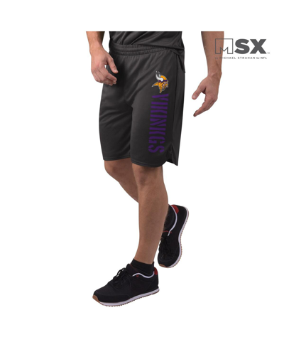 Msx By Michael Strahan Men's  Black Minnesota Vikings Training Shorts In Black
