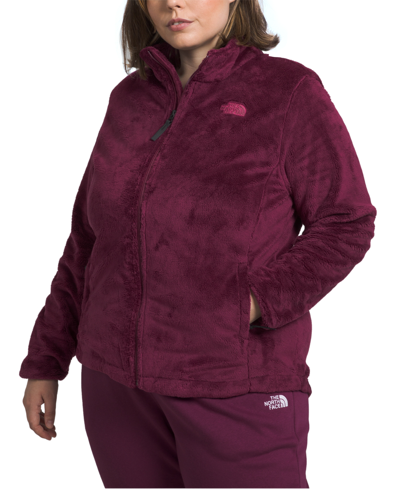 Shop The North Face Plus Size Osito Fleece Zip-front Jacket In Boysenberry
