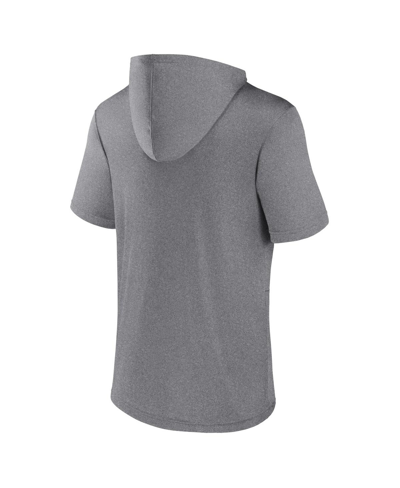 Fanatics Branded Heather Gray Oklahoma Sooners Modern Stack Hoodie T-shirt In Heather Gray