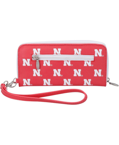 Shop Eagles Wings Women's Nebraska Huskers Zip-around Wristlet Wallet In Red