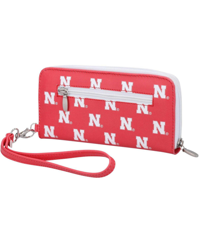 Shop Eagles Wings Women's Nebraska Huskers Zip-around Wristlet Wallet In Red