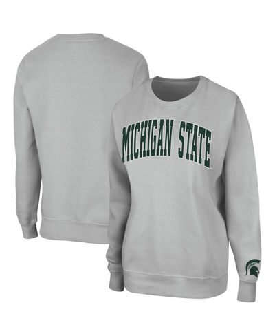 Shop Colosseum Women's  Gray Michigan State Spartans Campanile Pullover Sweatshirt