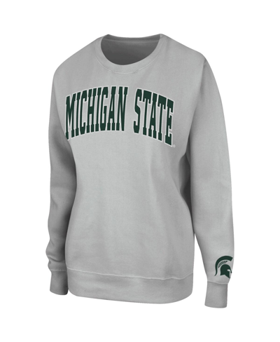 Shop Colosseum Women's  Gray Michigan State Spartans Campanile Pullover Sweatshirt