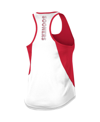 Colosseum Women's  Crimson Oklahoma Sooners Sachs 2-hit Scoop Neck Racerback Tank Top In Crimson
