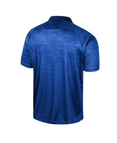 Colosseum Men's  Blue Ucla Bruins Honeycomb Raglan Polo Shirt In Blue