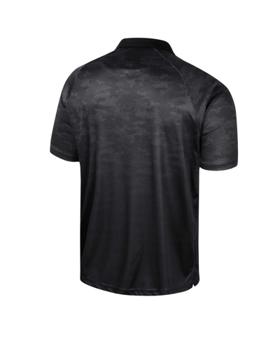 Colosseum Men's  Black Colorado Buffaloes Honeycomb Raglan Polo Shirt In Black