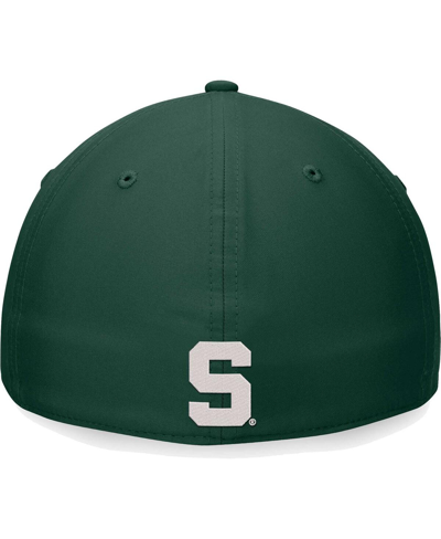 Shop Top Of The World Men's  Green Michigan State Spartans Deluxe Flex Hat