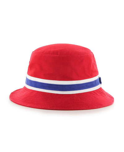 Shop 47 Brand Men's ' Red New York Giants Striped Bucket Hat