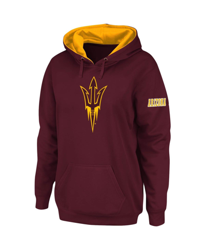 Shop Stadium Athletic Women's Maroon Arizona State Sun Devils Team Big Logo Pullover Hoodie