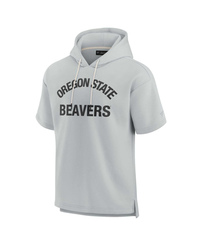 Shop Fanatics Signature Men's And Women's  Gray Oregon State Beavers Super Soft Fleece Short Sleeve Pullov