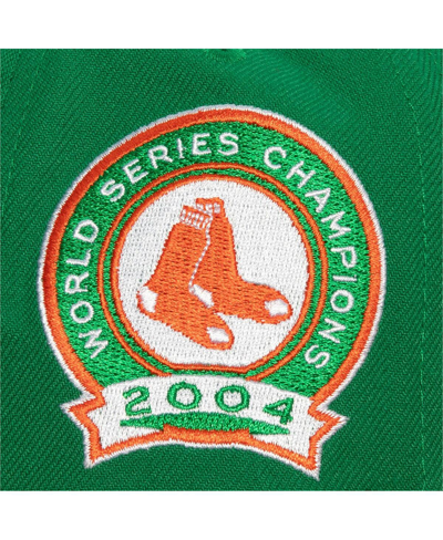 Shop Mitchell & Ness Men's  Green, Orange Boston Red Sox Hometown Snapback Hat In Green,orange