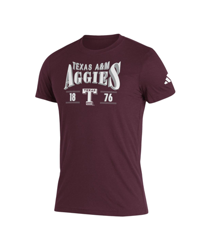 Shop Adidas Originals Men's Adidas Maroon Texas A&m Aggies Along The Shadow Tri-blend T-shirt