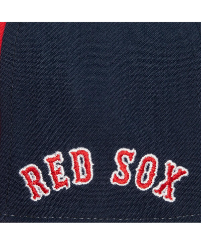 Shop Mitchell & Ness Men's  Red Boston Red Sox Bases Loaded Fitted Hat