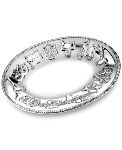 Wilton Armetale Western Texas Handled Tray In Silver,pol