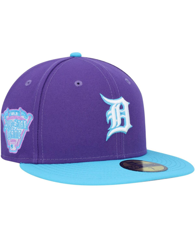 Shop New Era Men's  Purple Detroit Tigers Vice 59fifty Fitted Hat
