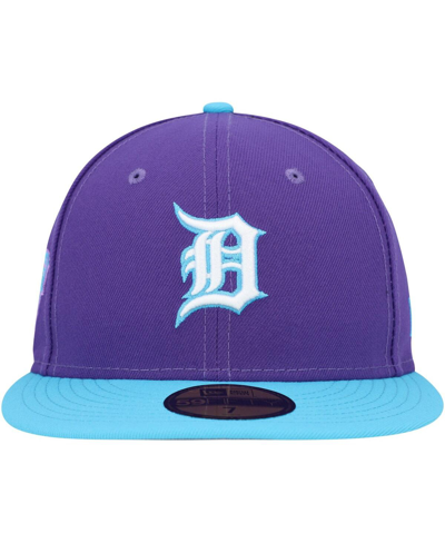 Shop New Era Men's  Purple Detroit Tigers Vice 59fifty Fitted Hat