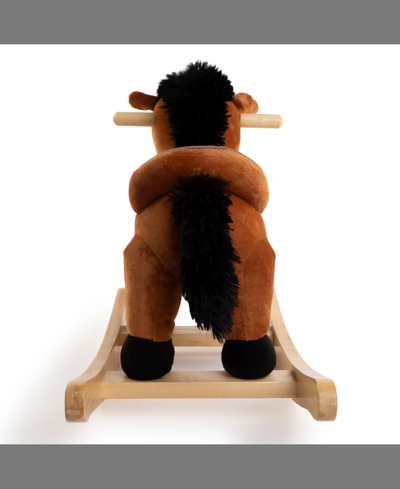Ponyland Rocking Brown Horse With Sound Rocker In Multi