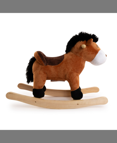 Ponyland Rocking Brown Horse With Sound Rocker In Multi