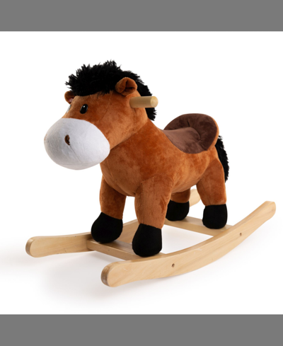 Shop Ponyland Rocking Brown Horse With Sound Rocker In Multi
