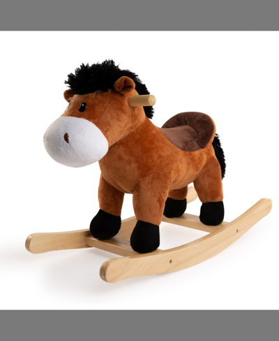 Ponyland Rocking Brown Horse With Sound Rocker In Multi