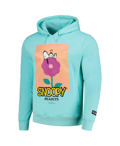 Shop Freeze Max Men's  Mint Peanuts Graphic Pullover Hoodie