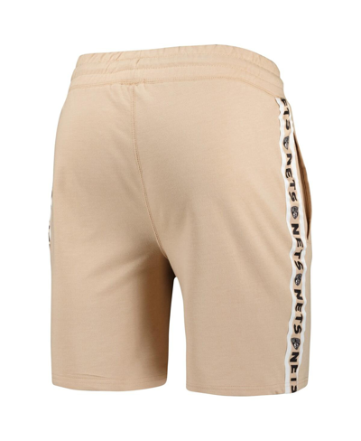 Concepts Sport Men's  Tan Brooklyn Nets Team Stripe Shorts In Tan