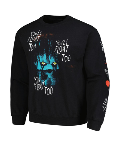 Shop Ripple Junction Men's And Women's  Black It You'll Float Too Graphic Fleece Sweatshirt