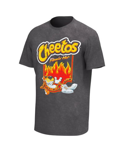 Philcos Men's Black Distressed Cheetos Flamin' Hot Washed T-shirt In Black