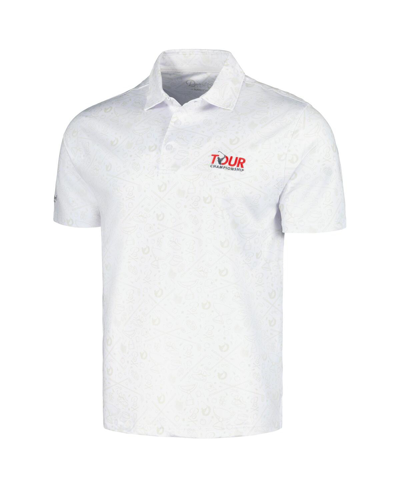 Shop Barstool Golf Men's  White Tour Championship Polo Shirt