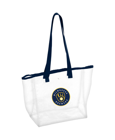 Shop Logo Brands Women's Milwaukee Brewers Stadium Clear Tote In Navy