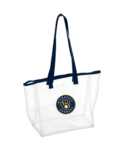 Logo Brands Women's Milwaukee Brewers Stadium Clear Tote In Navy