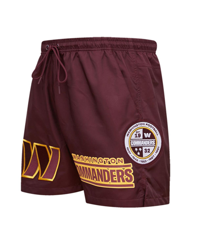 Shop Pro Standard Men's  Burgundy Washington Commanders Woven Shorts