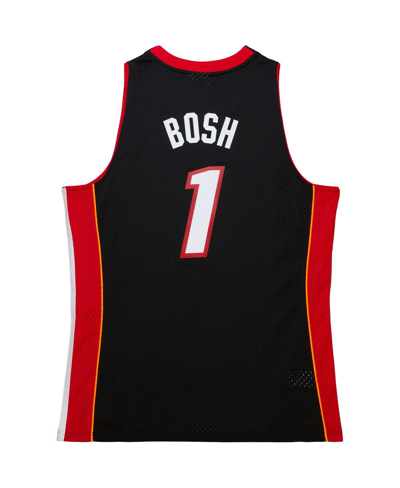 Mitchell & Ness Men's  Chris Bosh Black Miami Heat Hardwood Classics Retro Name And Number T-shirt In Black
