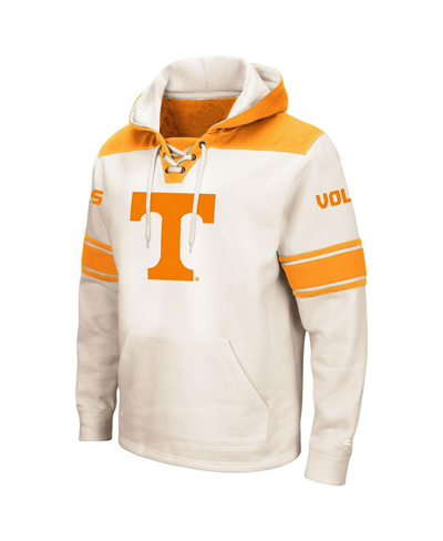 Colosseum Men's  Cream Tennessee Volunteers Big And Tall Hockey Lace-up Pullover Hoodie In Cream