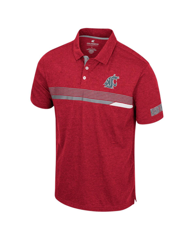 Shop Colosseum Men's  Crimson Washington State Cougars No Problemo Polo Shirt