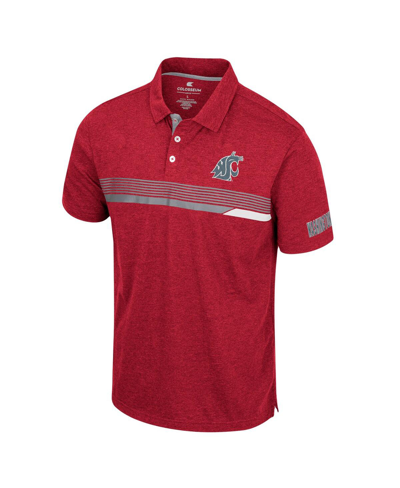 Colosseum Men's  Crimson Washington State Cougars No Problemo Polo Shirt In Crimson