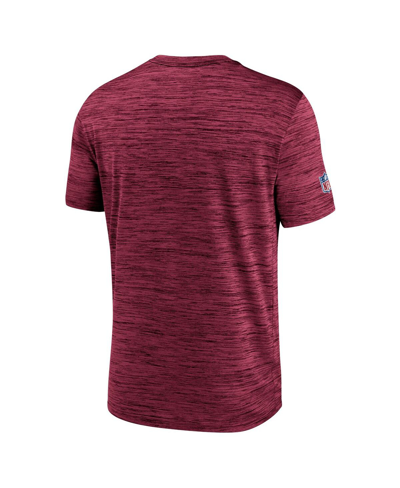 Shop Nike Men's  Burgundy Washington Commanders Sideline Velocity Athletic Stack Performance T-shirt