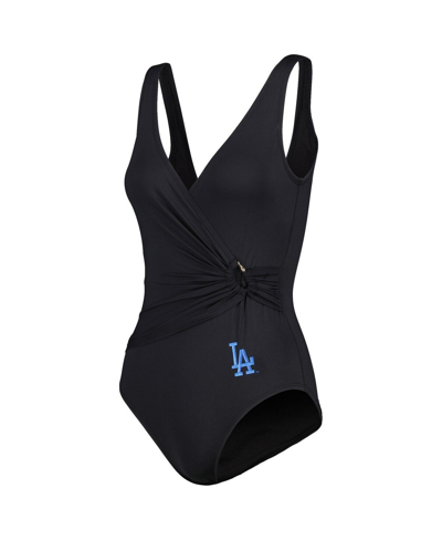 Shop Tommy Bahama Women's  Black Los Angeles Dodgers Pearl Clara One-piece Swimsuit