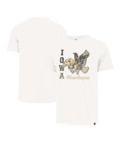 Shop 47 Brand Men's ' Cream Distressed Iowa Hawkeyes Phase Out Throwback Franklin T-shirt