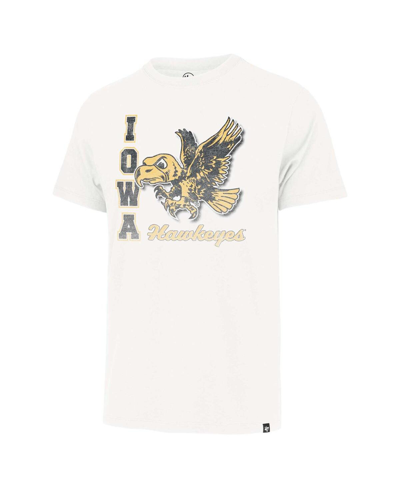 Shop 47 Brand Men's ' Cream Distressed Iowa Hawkeyes Phase Out Throwback Franklin T-shirt
