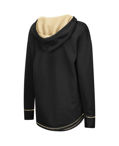 Colosseum Black Purdue Boilermakers Tunic Pullover Hoodie In Black