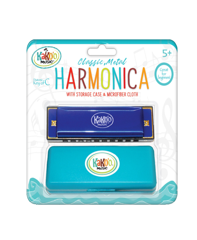 Kako'o Music Classic Blue Metal Harmonica In Multi
