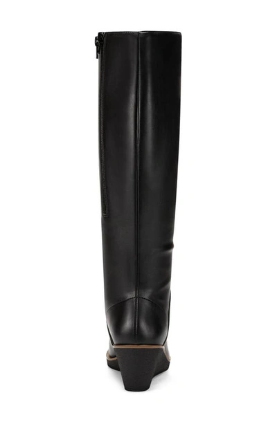 Shop Aerosoles Binocular Boot In Black Faux Leather