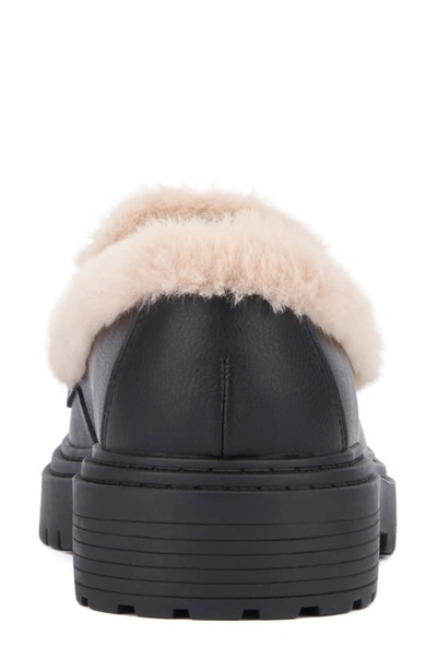 Shop Fashion To Figure Ida Faux Fur Trim Loafer In Black