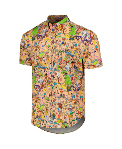Shop Rsvlts Men's And Women's  Orange Nickelodeon 90s Mashup Kunuflex Button-down Shirt