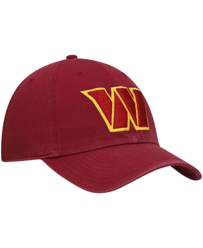 Shop 47 Brand Men's ' Burgundy Washington Commanders Clean Up Adjustable Hat